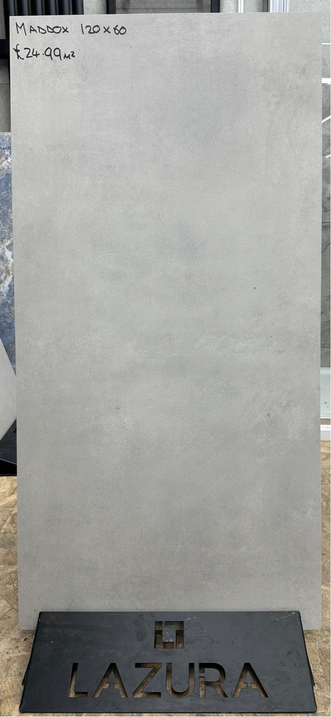 Madox Gris 60x120cm Rectangular Matt Slate Porcelain Wall & Floor Tile