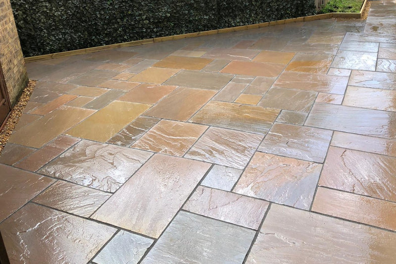 Autumn Brown Indian Sandstone - Patio Pack - 22mm Calibrated - Paving Slabs