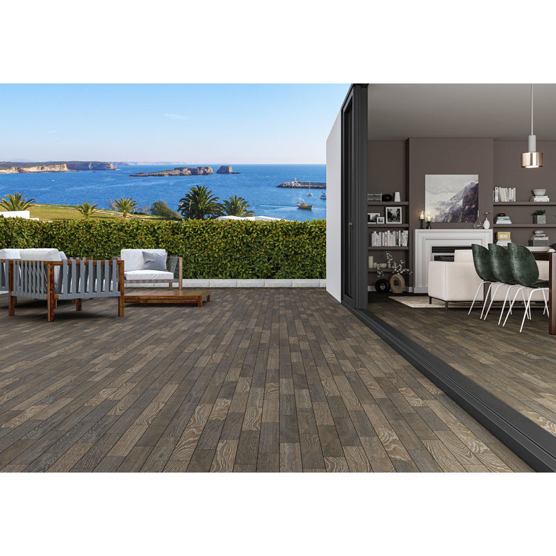 Ancona Chocolate Wood Effect Tile