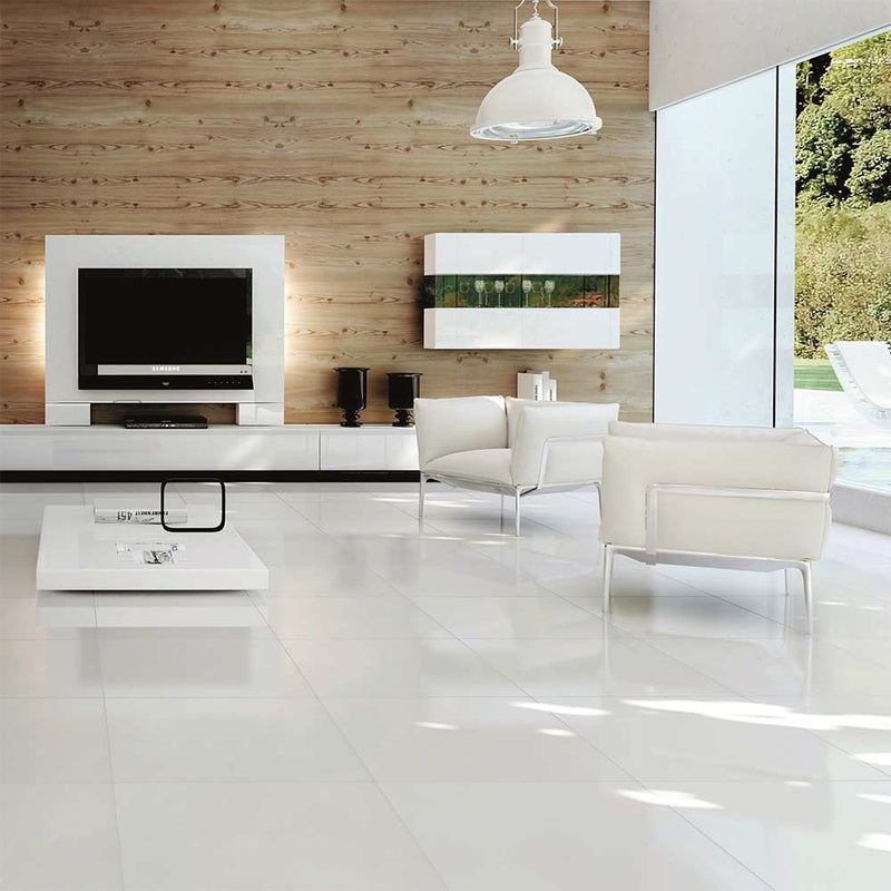 Alaska Brillo Plain White Wall and Floor Tile