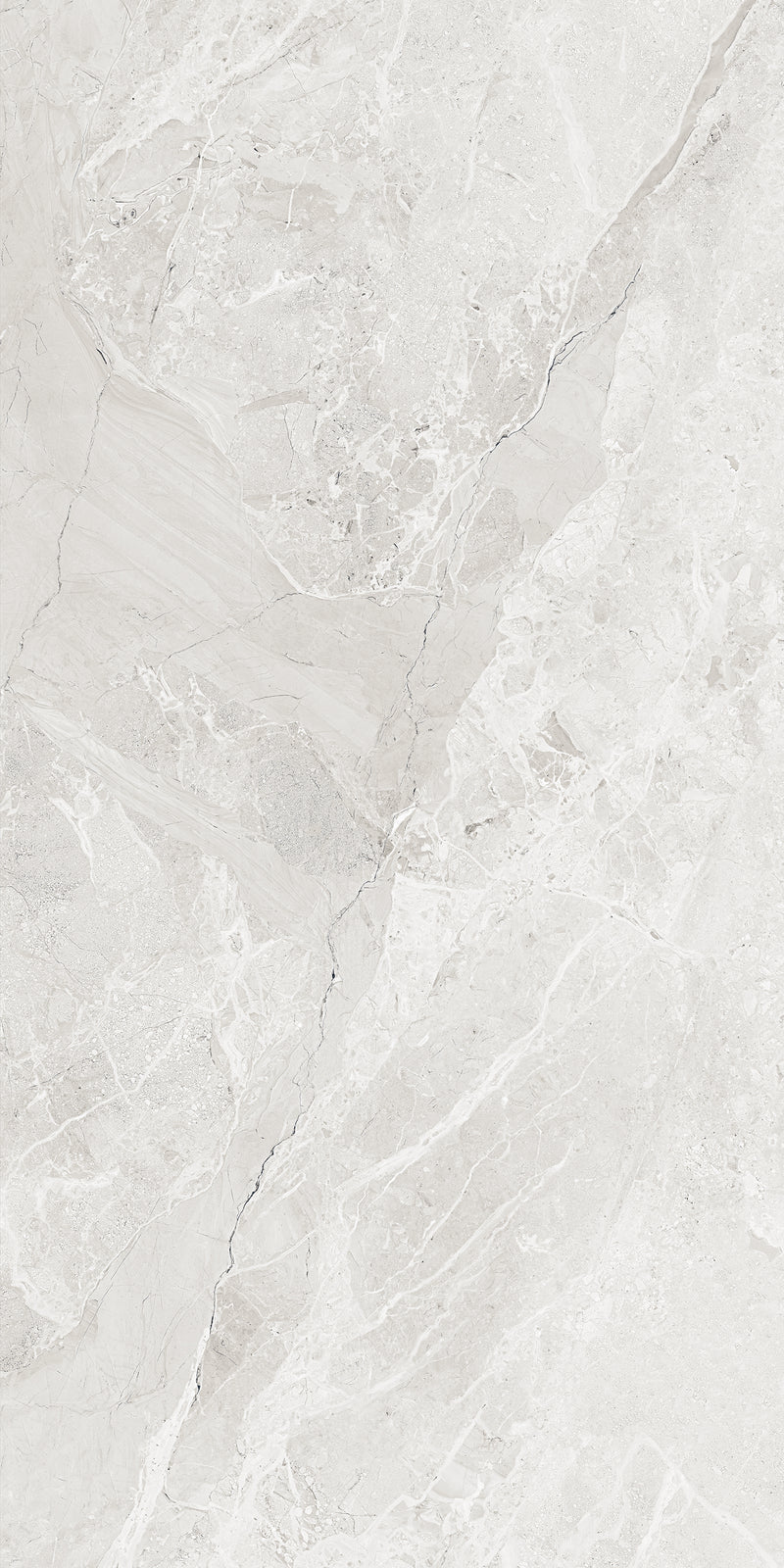 Makrana Breccia Blanco Polished Marble Effect Tile 60x60