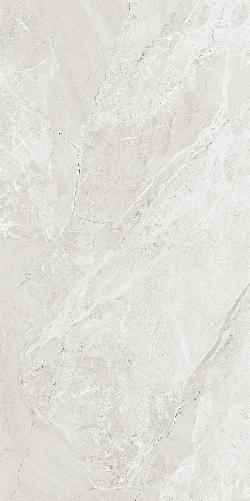 Makrana Breccia Blanco Polished Marble Effect Tile 60x60