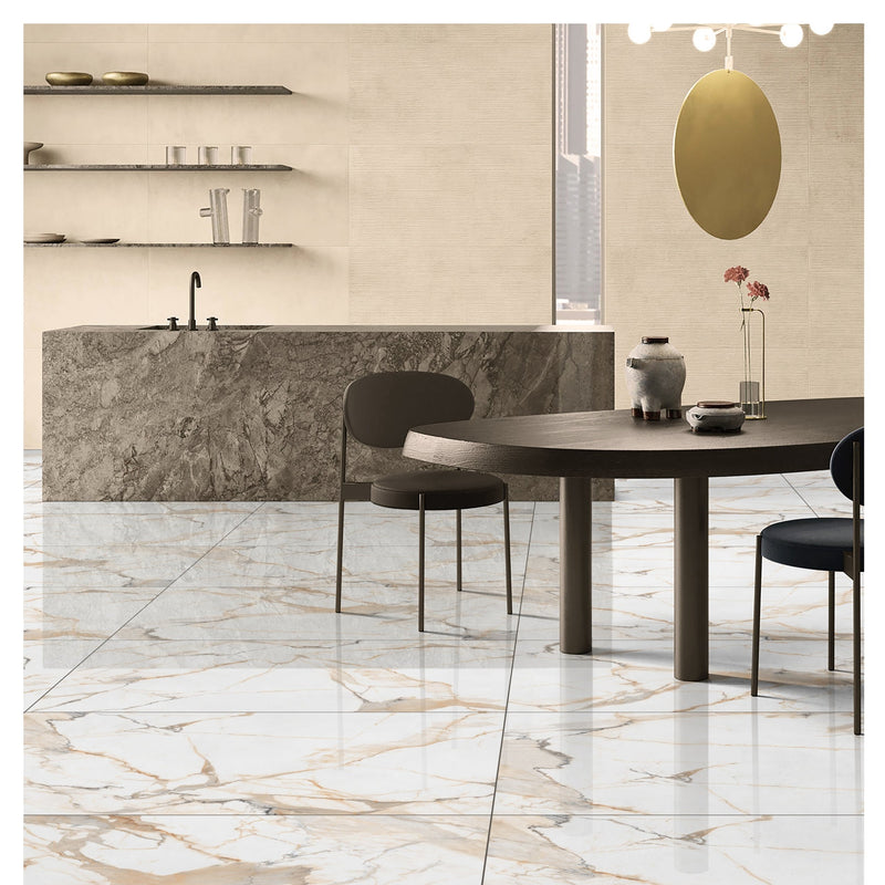 Makrana California Polished Marble Effect Tile 60x120