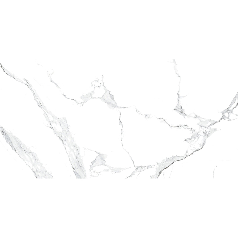 Calacatta White Marble Effect Polished Porcelain Wall and Floor Tile