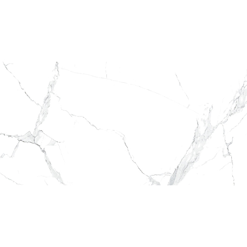 Calacatta White Marble Effect Polished Porcelain Wall and Floor Tile