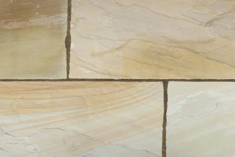 Fossil Mint Indian Sandstone - Patio Pack - 22mm Calibrated - Paving Slabs