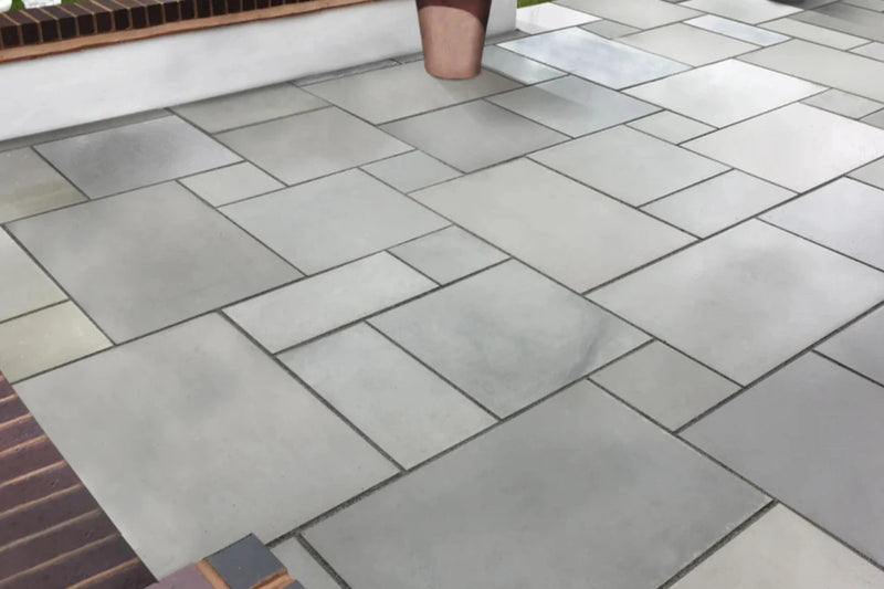 Kandla Grey Sawn & Honed Indian Sandstone - Patio Pack - 22mm Calibrated - Paving Slabs