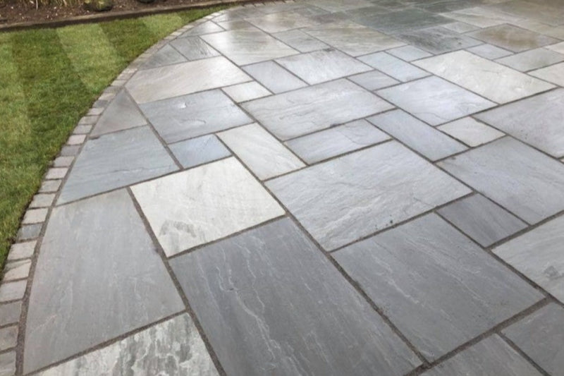 Kandla Grey Indian Sandstone - Patio Pack - 22mm Calibrated - Paving Slabs