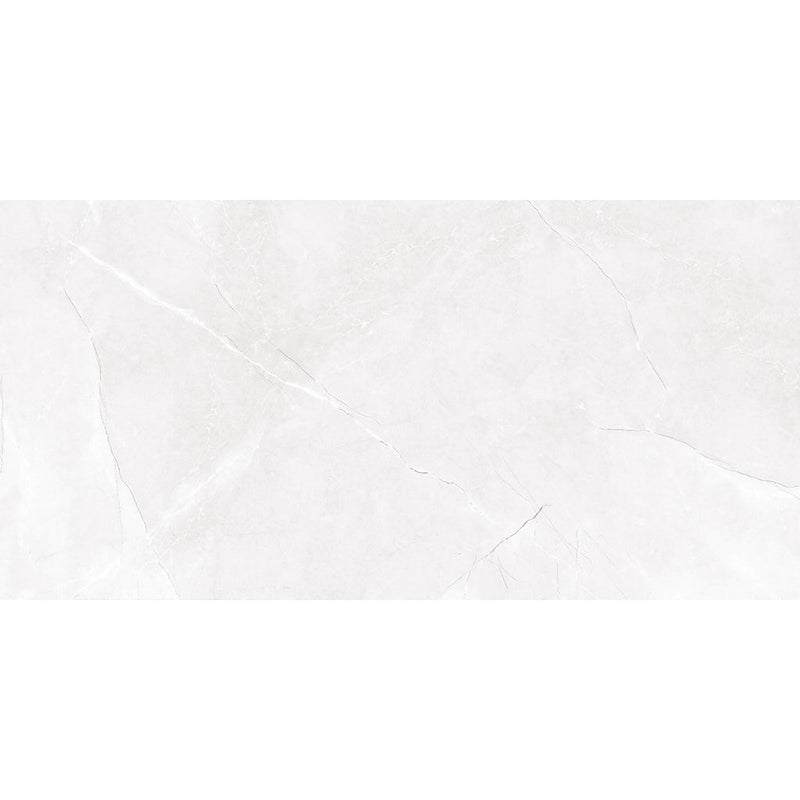 Savino White Marble Effect Tile