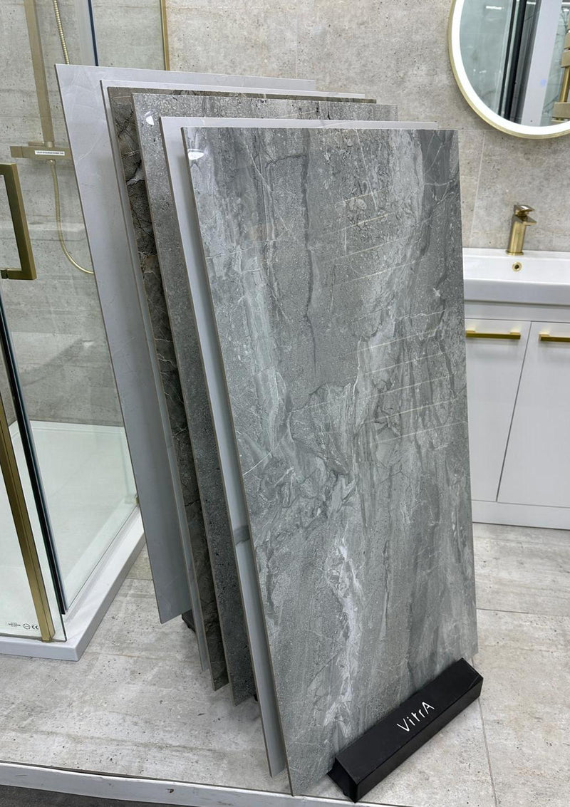 Mezclado Gris Marble Effect Tile