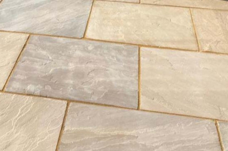 Rippon Buff Indian Sandstone - 900x600mm - 22mm Calibrated - Paving Slabs