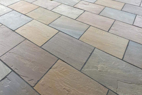 Raj Blend Indian Sandstone - 900x600mm - 22mm Calibrated - Paving Slabs