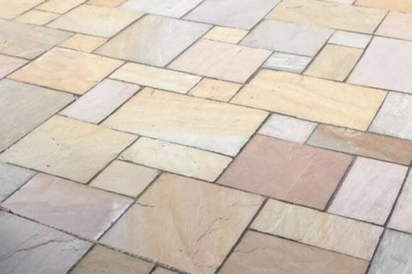 Raj Blend Indian Sandstone - Patio Pack - 22mm Calibrated - Paving Slabs