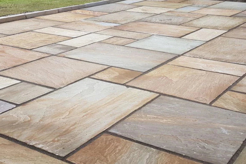 Rippon Buff Indian Sandstone - Patio Pack - 22mm Calibrated - Paving S