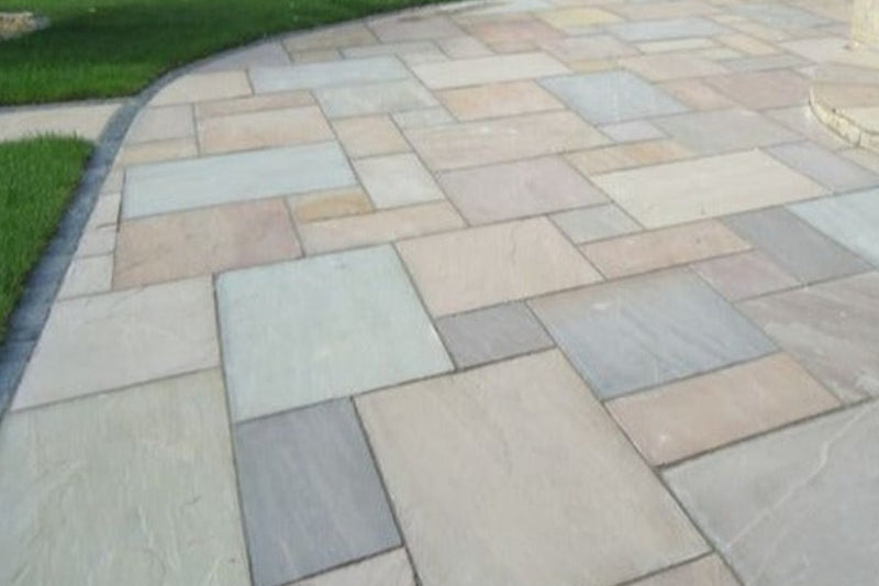 Raj Blend Indian Sandstone - Patio Pack - 22mm Calibrated - Paving Slabs