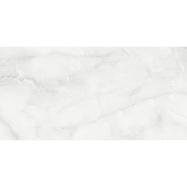 Makrana Vanilla Onyx Polished Marble Effect Tile 30x60