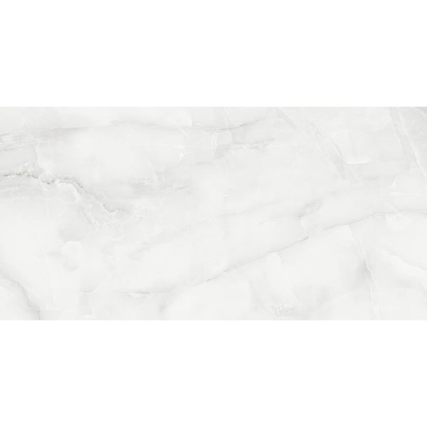 Makrana Vanilla Onyx Polished Marble Effect Tile 60x120