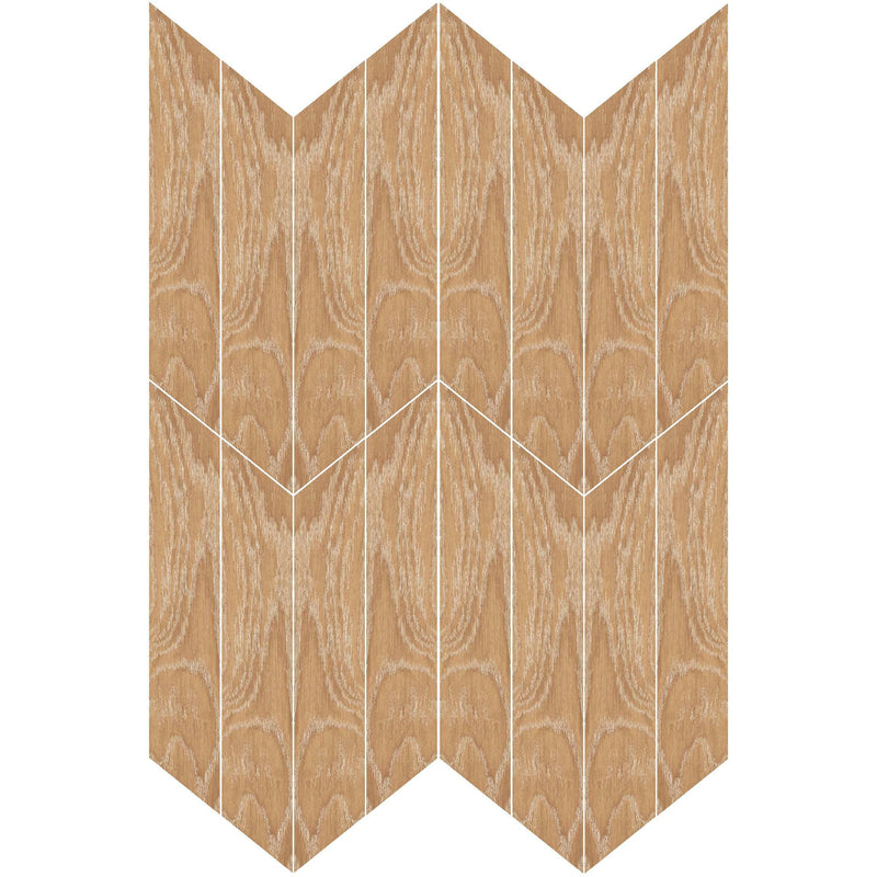 Ancona Chevron Nature Wood Effect Tile