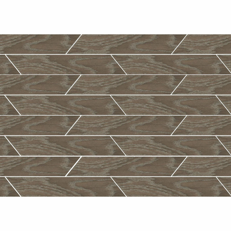 Ancona Chevron Chocolate Wood Effect Tile