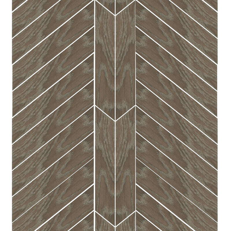 Ancona Chevron Chocolate Wood Effect Tile