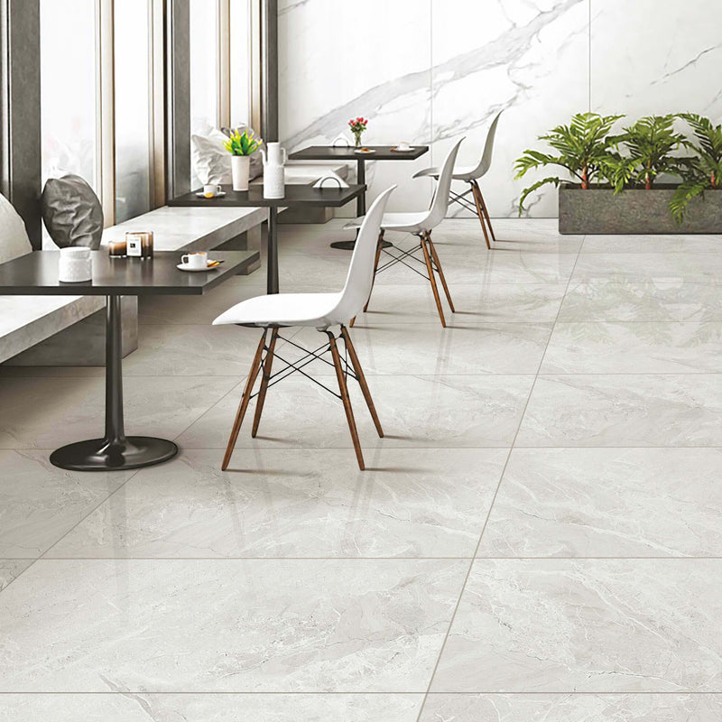 Makrana Breccia Blanco Polished Marble Effect Tile 60x120