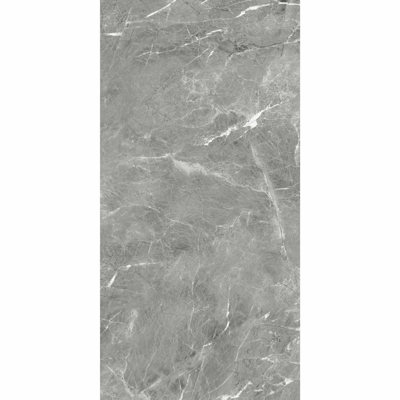 Makrana Breccia Grey Polished Marble Effect Tile 30x60