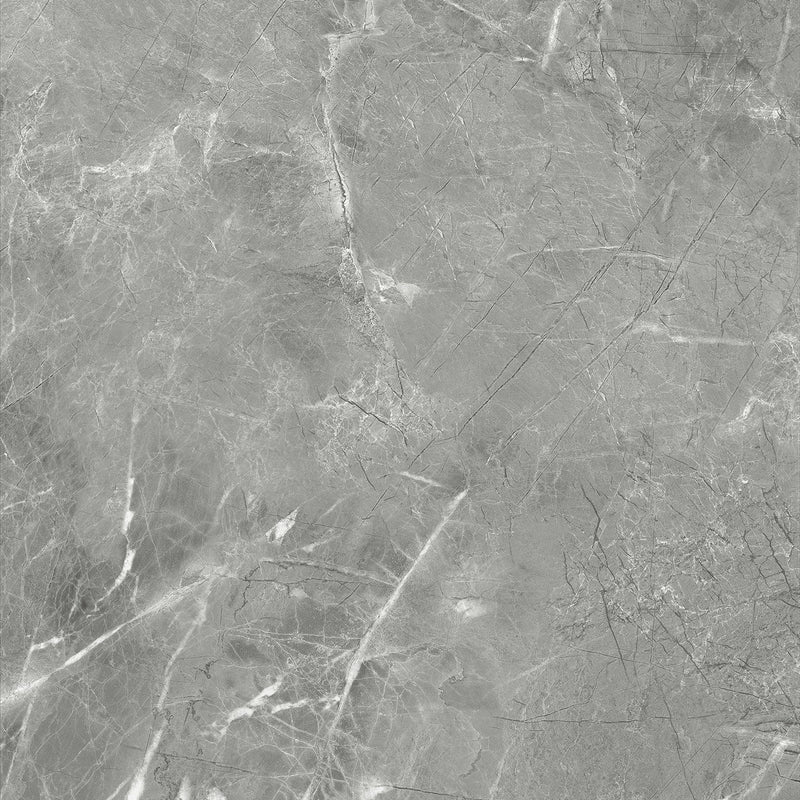 Makrana Breccia Grey Polished Marble Effect Tile 60x60