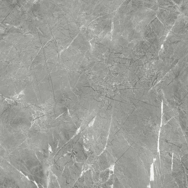 Makrana Breccia Grey Polished Marble Effect Tile 60x60