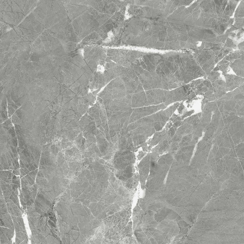 Makrana Breccia Grey Polished Marble Effect Tile 60x60