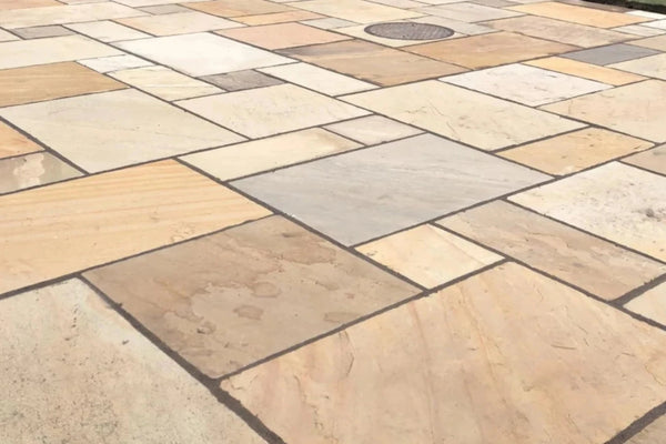 Fossil Mint Indian Sandstone - Patio Pack - 22mm Calibrated - Paving Slabs