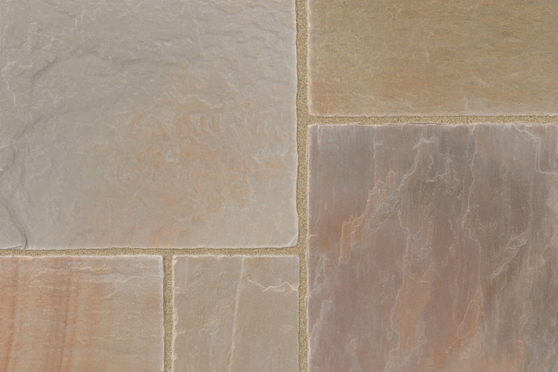 Raj Blend Indian Sandstone - Patio Pack - 22mm Calibrated - Paving Slabs