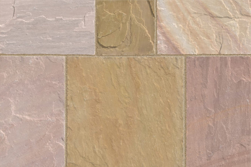 Rippon Buff Indian Sandstone - Patio Pack - 22mm Calibrated - Paving Slabs